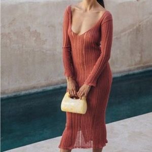 Cult Gaia Antonella Knit Dress -Wild Rose
